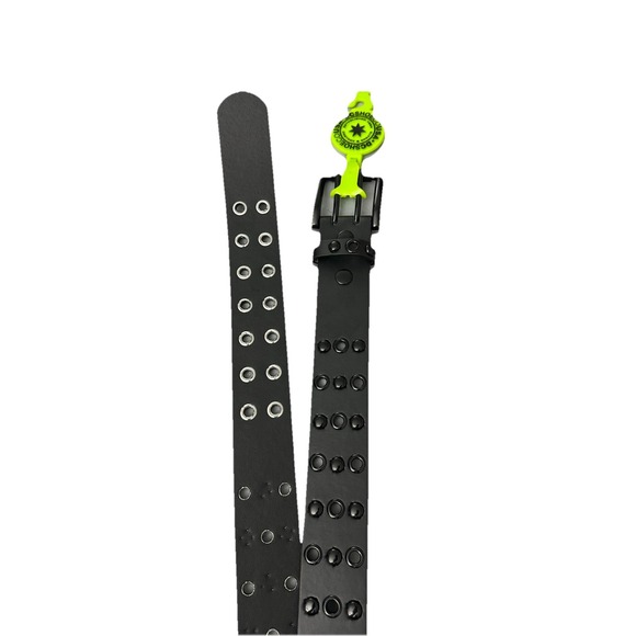 DC Shoes Men's Skate Black Bonded Leather Belt - BTAN4LKDCABW07 Size 38 New - Picture 2 of 10